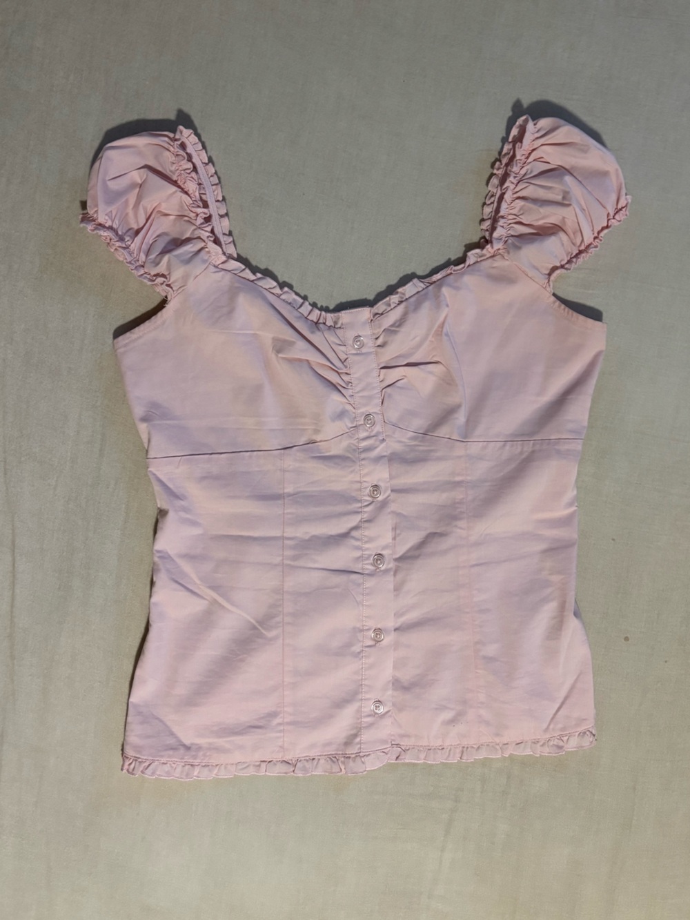 Hollister Baby Pink Talia Ruffle Top